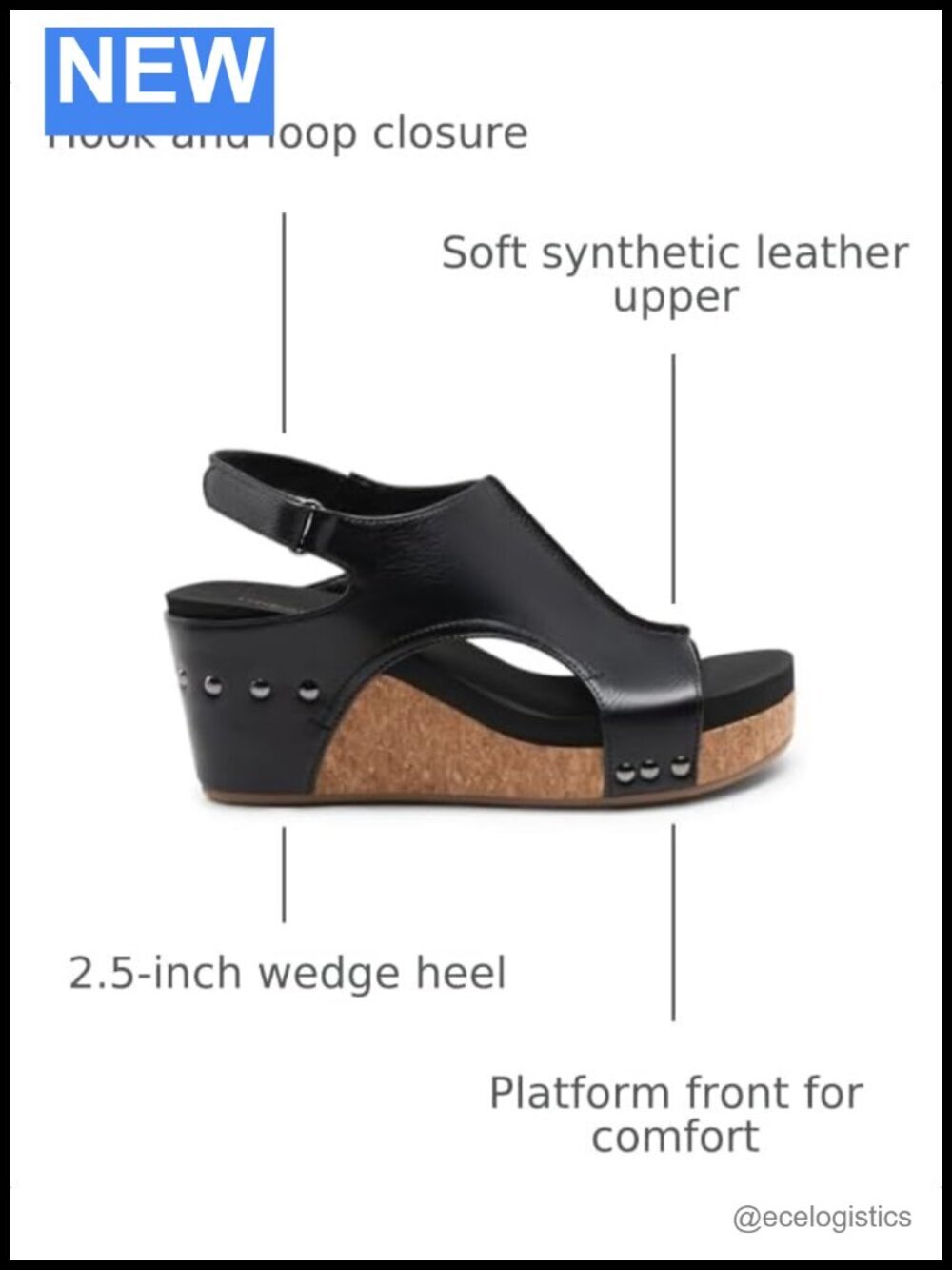 Chic Peep-Toe Platform Wedge Sandals with Faux-Leather Upper